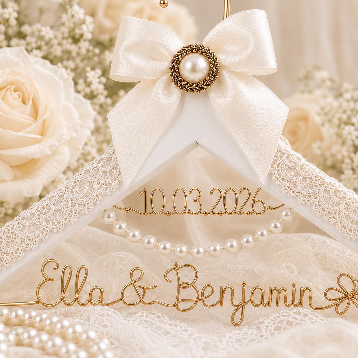 Personalized Bridal Hanger with Wire Name - BOYOGO personalized gift