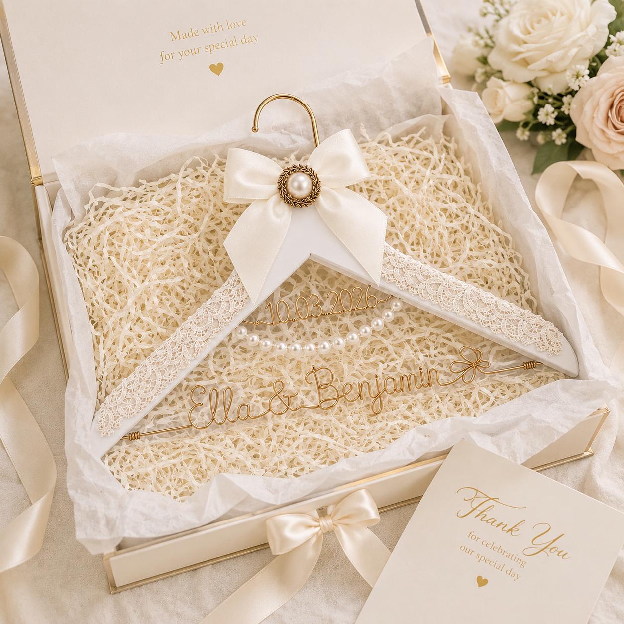 Personalized Bridal Hanger with Wire Name - BOYOGO personalized gift