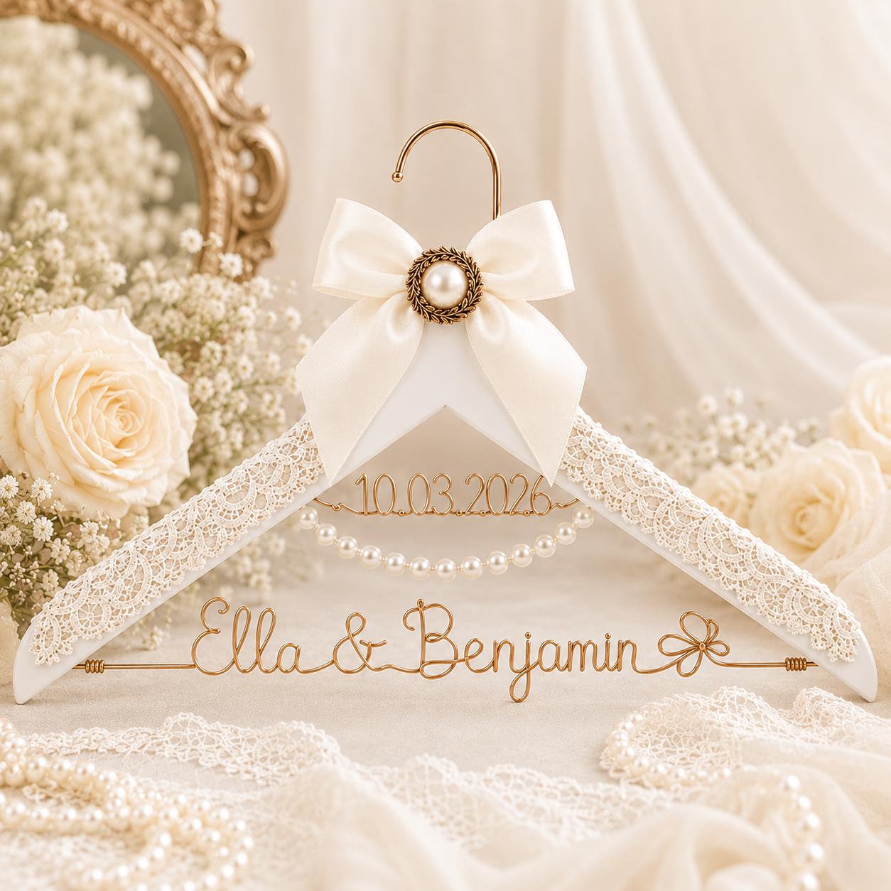 Personalized Bridal Hanger with Wire Name - BOYOGO personalized gift