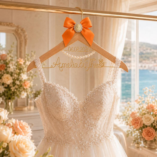 Personalized Bridal Hanger with Wire Name - BOYOGO personalized gift main image