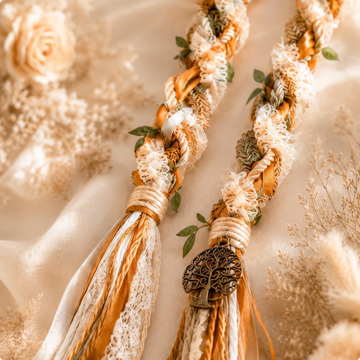 Personalized Woven Handfasting Cord, Celtic Wedding Unity Rope, Tie The Knot Ceremony Keepsake