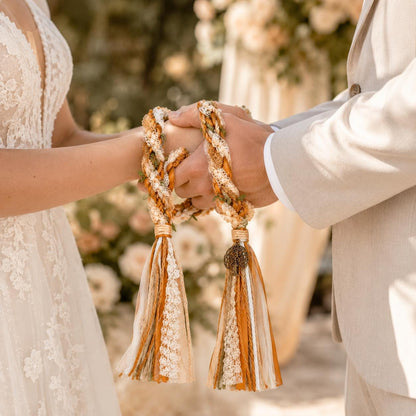 Personalized Woven Handfasting Cord, Celtic Wedding Unity Rope, Tie The Knot - personalized wedding handfasting cord main