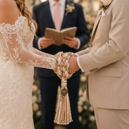 Personalized Woven Handfasting Cord, Celtic Wedding Unity Rope, Tie The Knot - personalized wedding handfasting cord main