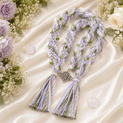 Personalized Woven Handfasting Cord, Celtic Wedding Unity Rope, Tie The Knot Ceremony Keepsake – alternate product view