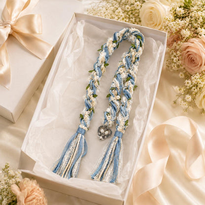 Personalized Woven Handfasting Cord, Celtic Wedding Unity Rope, Tie The Knot Ceremony Keepsake – additional product view