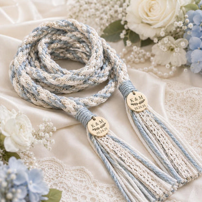 Personalized Woven Handfasting Cord, Celtic Wedding Unity Rope, Tie The Knot - personalized wedding handfasting cord main
