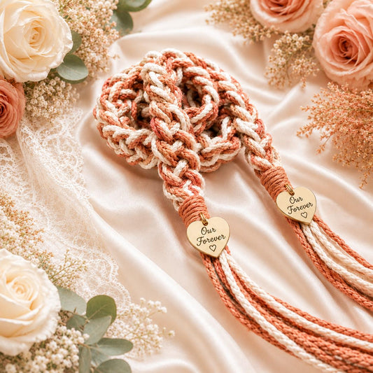 Personalized Woven Handfasting Cord, Celtic Wedding Unity Rope, Tie The Knot Ceremony Keepsake