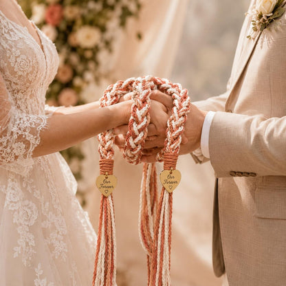Personalized Woven Handfasting Cord, Celtic Wedding Unity Rope, Tie The Knot - personalized wedding handfasting cord main