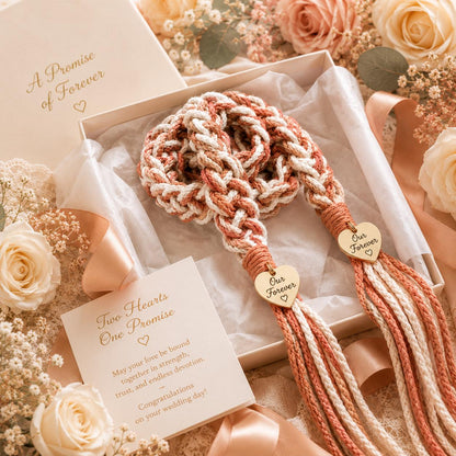 Personalized Woven Handfasting Cord, Celtic Wedding Unity Rope, Tie The Knot Ceremony Keepsake – size and style reference