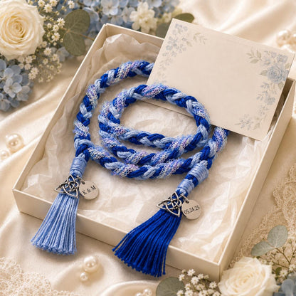 Personalized Woven Handfasting Cord, Celtic Wedding Unity Rope, Tie The Knot Ceremony Keepsake – size and style reference