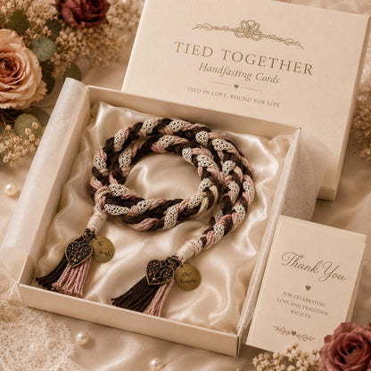 Personalized Woven Handfasting Cord, Celtic Wedding Unity Rope, Tie The Knot Ceremony Keepsake – size and style reference