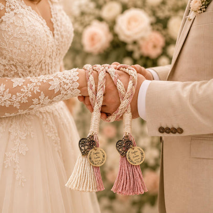 Personalized Woven Handfasting Cord, Celtic Wedding Unity Rope, Tie The Knot - personalized wedding handfasting cord main