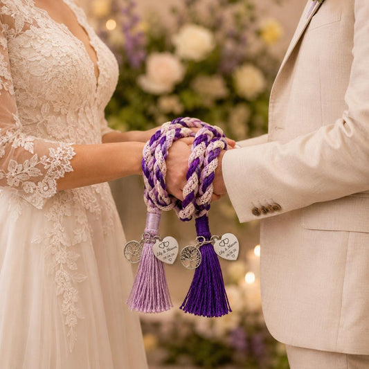 Personalized Woven Handfasting Cord, Celtic Wedding Unity Rope, Tie The Knot Ceremony Keepsake