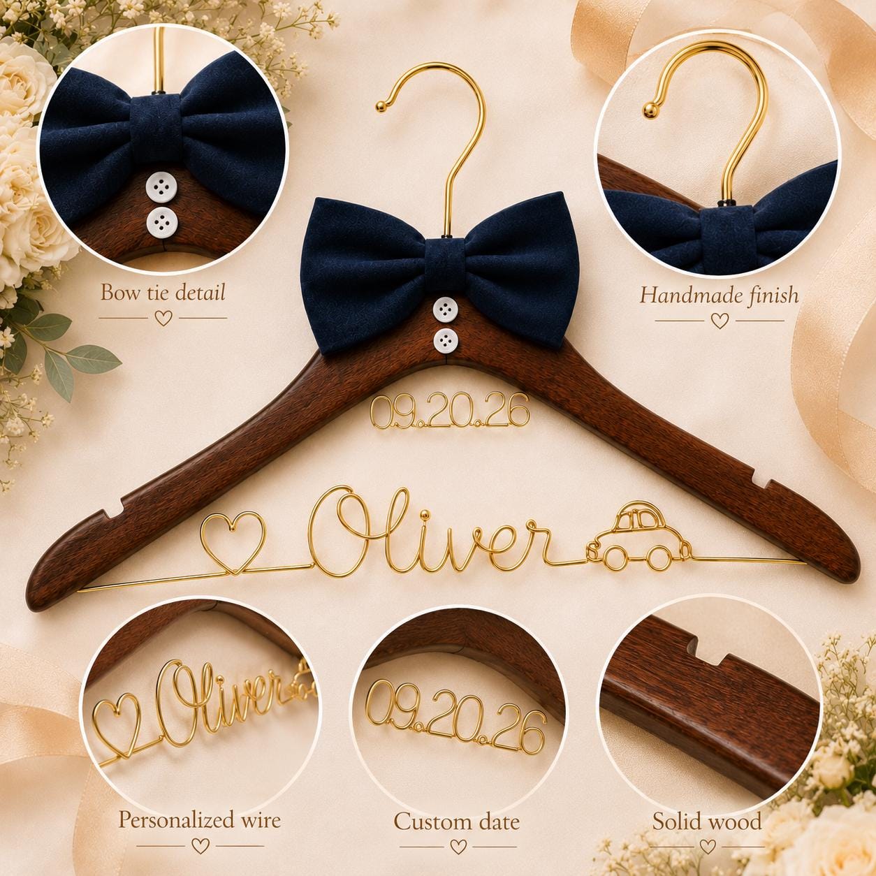 Personalized Groom Suit Hanger with Custom Name - BOYOGO personalized gift
