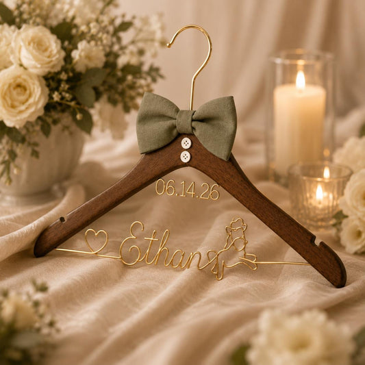Personalized Groom Suit Hanger with Custom Name - BOYOGO personalized gift