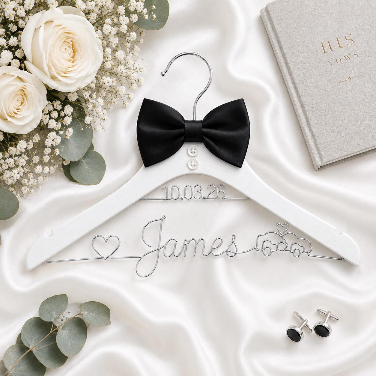 Personalized Groom Suit Hanger with Custom Name - BOYOGO personalized gift