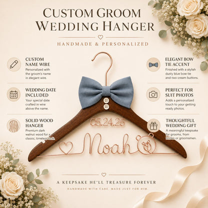 Personalized Groom Suit Hanger with Custom Name – additional product view