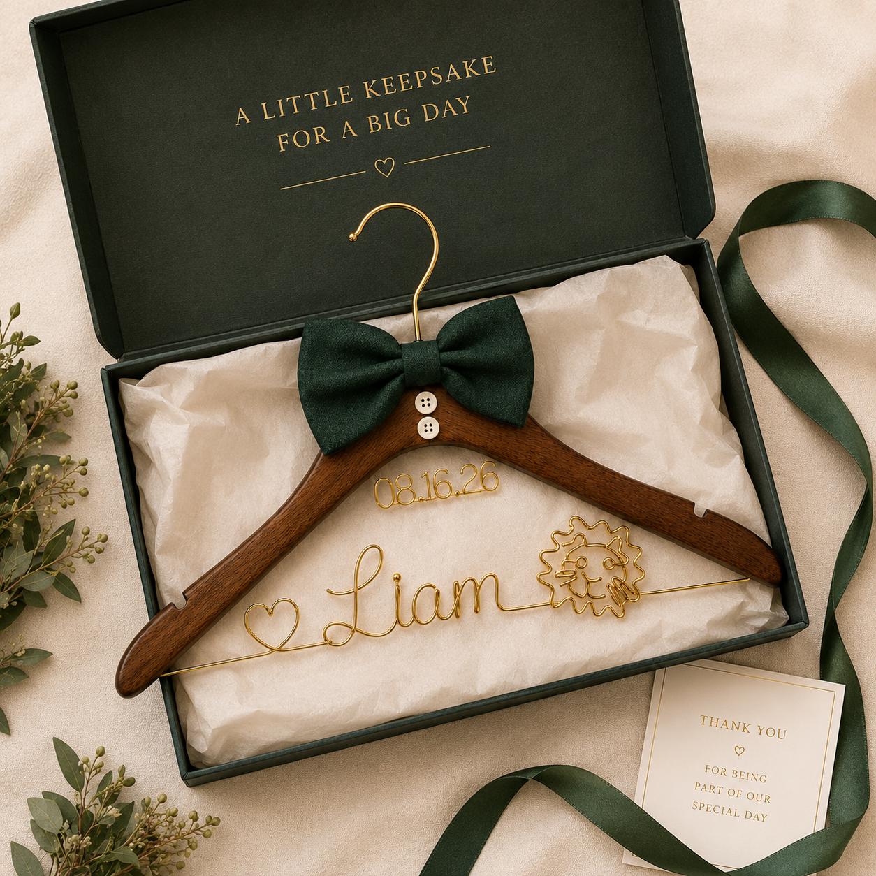 Personalized Groom Suit Hanger with Custom Name - BOYOGO personalized gift