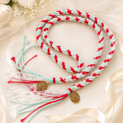 Custom Braided Wedding Handfasting Cord, Celtic Unity Rope, Personalized Ceremony Keepsake – personalization and design detail