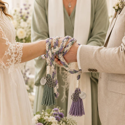 Personalized Woven Handfasting Cord, Celtic Wedding Unity Rope, Tie The Knot - personalized wedding handfasting cord main