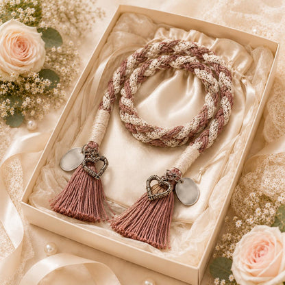 Personalized Woven Handfasting Cord, Celtic Wedding Unity Rope, Tie The Knot Ceremony Keepsake – additional product view