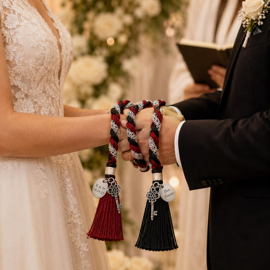 Personalized Woven Handfasting Cord, Celtic Wedding Unity Rope, Tie The Knot Ceremony Keepsake