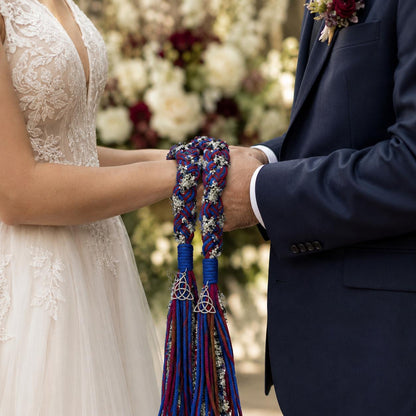 Personalized Wedding Handfasting Cord, Handmade Unity Ceremony Rope, Celtic - personalized wedding handfasting cord main