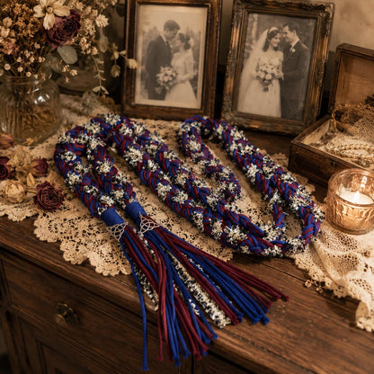 Personalized Wedding Handfasting Cord, Handmade Unity Ceremony Rope, Celtic Charm Keepsake, Vow Renewal Gift – close-up product detail