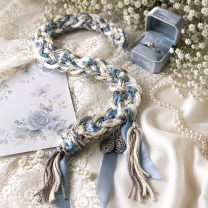 Personalized Wedding Handfasting Cord, Tree of Life Charms, Unity Ceremony Keepsake – additional product view