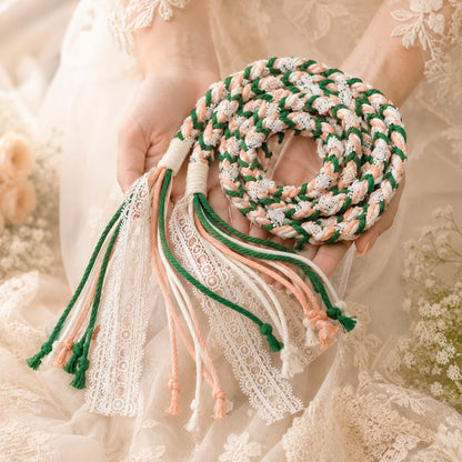Custom Wedding Handfasting Cord, Personalized Unity Rope, Romantic Ceremony Gift for Couples – close-up product detail