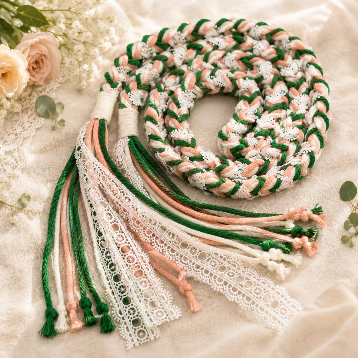 Custom Wedding Handfasting Cord, Personalized Unity Rope, Romantic Ceremony Gift for Couples