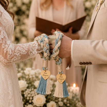Personalized Woven Handfasting Cord, Celtic Wedding Unity Rope, Tie The Knot - personalized wedding handfasting cord main
