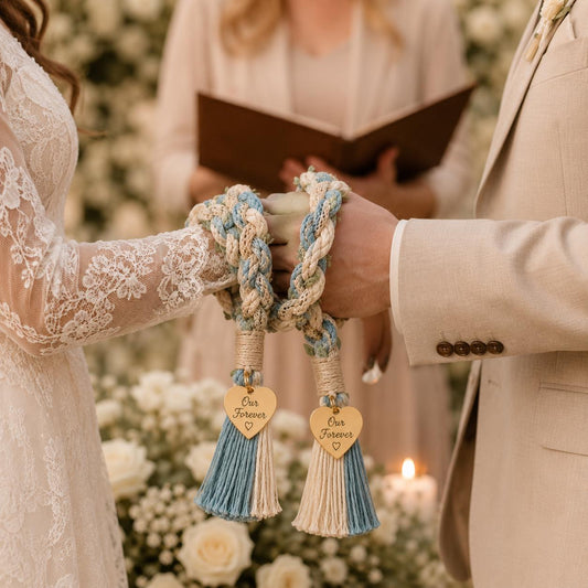 Personalized Woven Handfasting Cord, Celtic Wedding Unity Rope, Tie The Knot Ceremony Keepsake