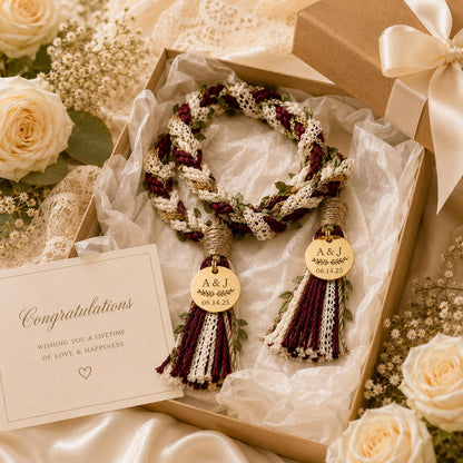 Personalized Woven Handfasting Cord, Celtic Wedding Unity Rope, Tie The Knot Ceremony Keepsake – size and style reference