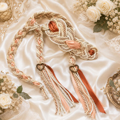 Personalized Woven Handfasting Cord, Celtic Wedding Unity Rope, Tie The Knot Ceremony Keepsake – size and style reference