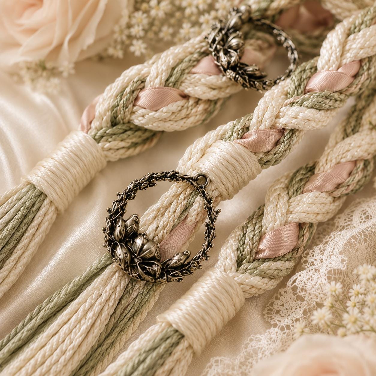 Personalized Woven Handfasting Cord, Celtic Wedding Unity Rope, Tie The Knot Ceremony Keepsake