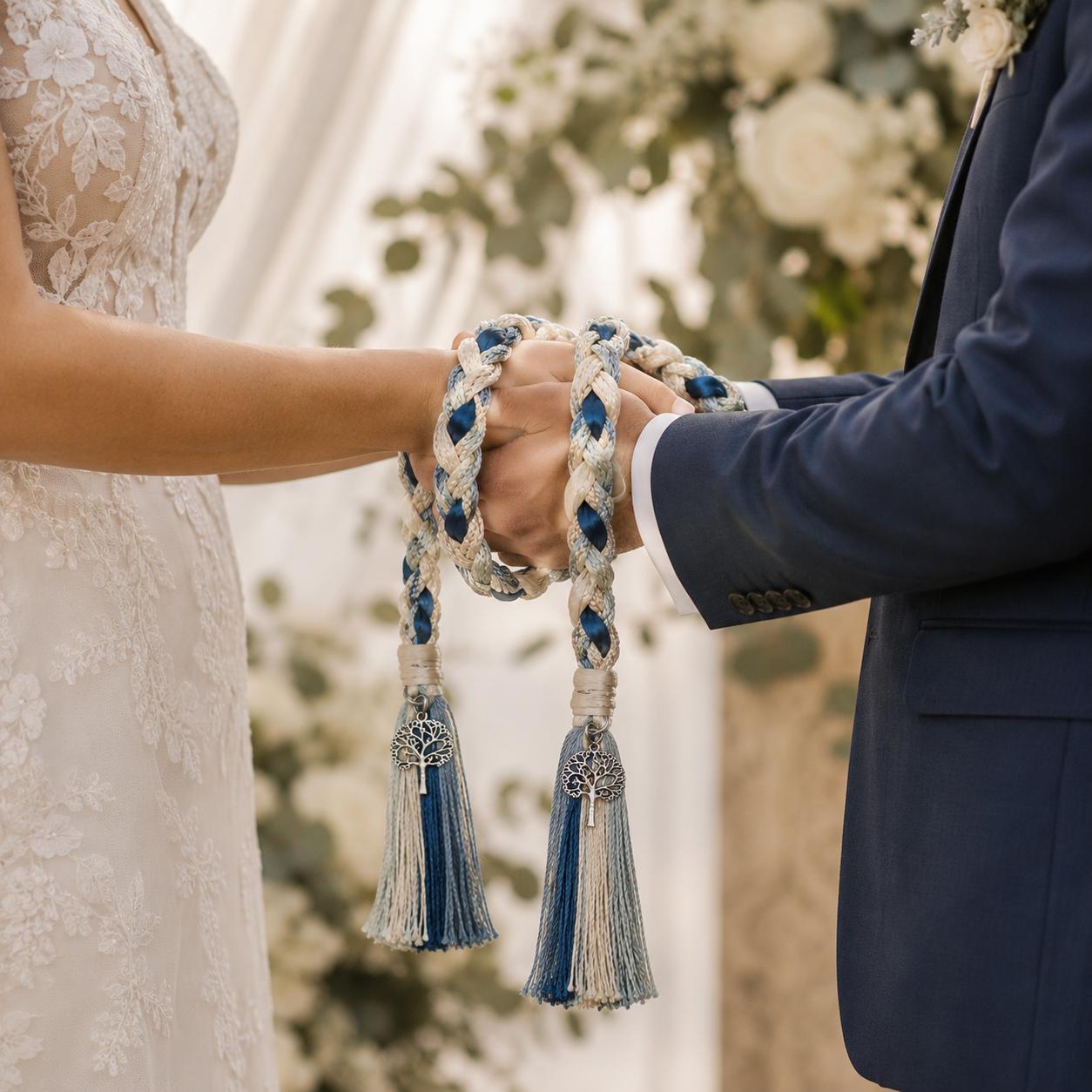 Personalized Woven Handfasting Cord, Celtic Wedding Unity Rope, Tie The Knot Ceremony Keepsake