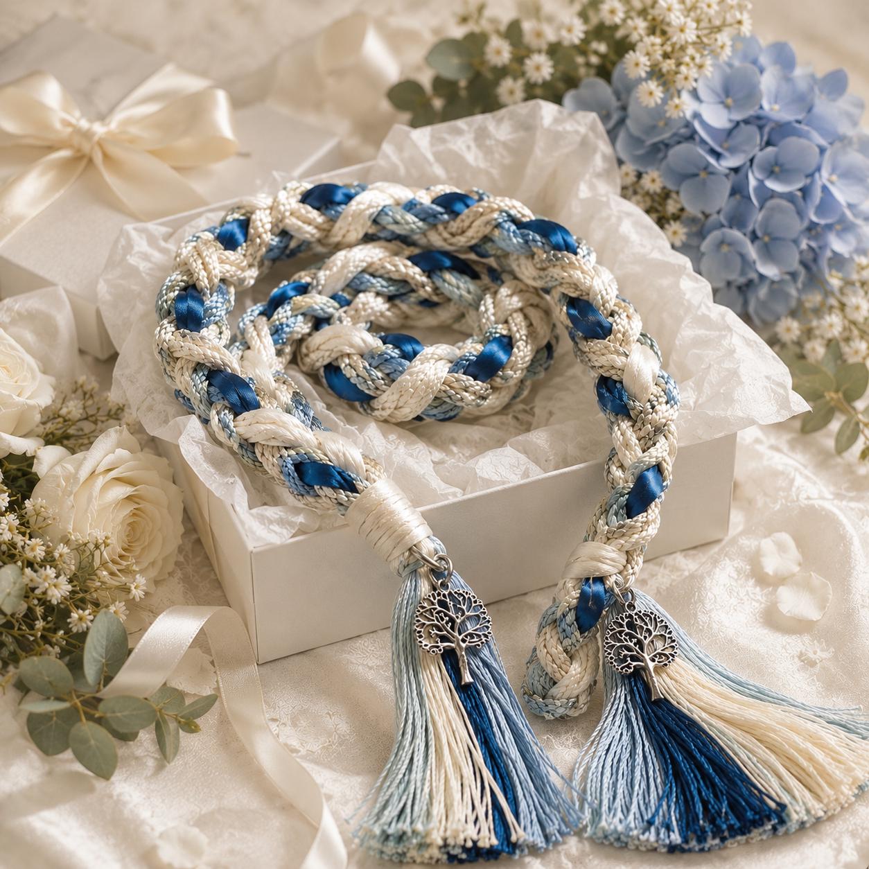 Personalized Woven Handfasting Cord, Celtic Wedding Unity Rope, Tie The Knot Ceremony Keepsake