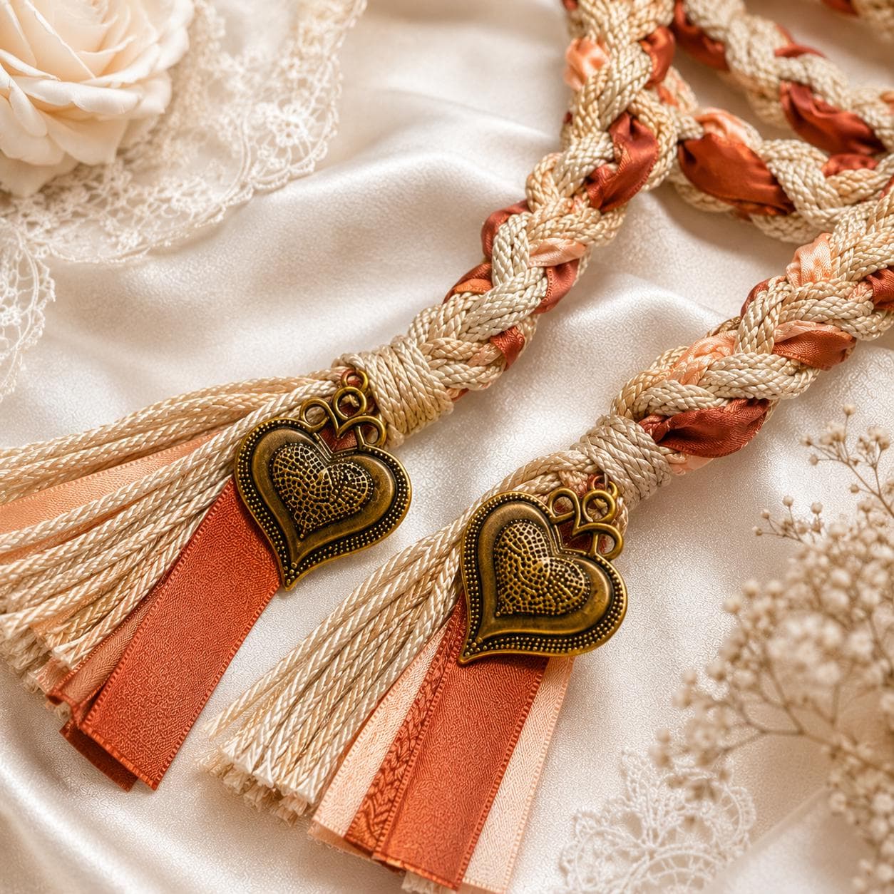 Personalized Woven Handfasting Cord, Celtic Wedding Unity Rope, Tie The Knot Ceremony Keepsake