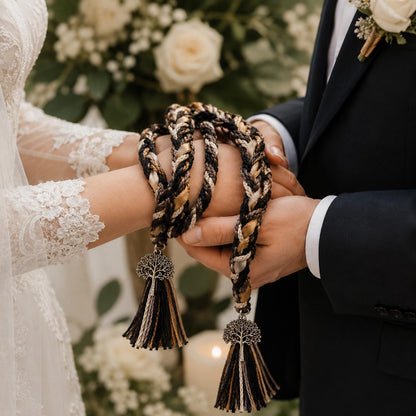 Personalized Woven Handfasting Cord, Celtic Wedding Unity Rope, Tie The Knot - personalized wedding handfasting cord main