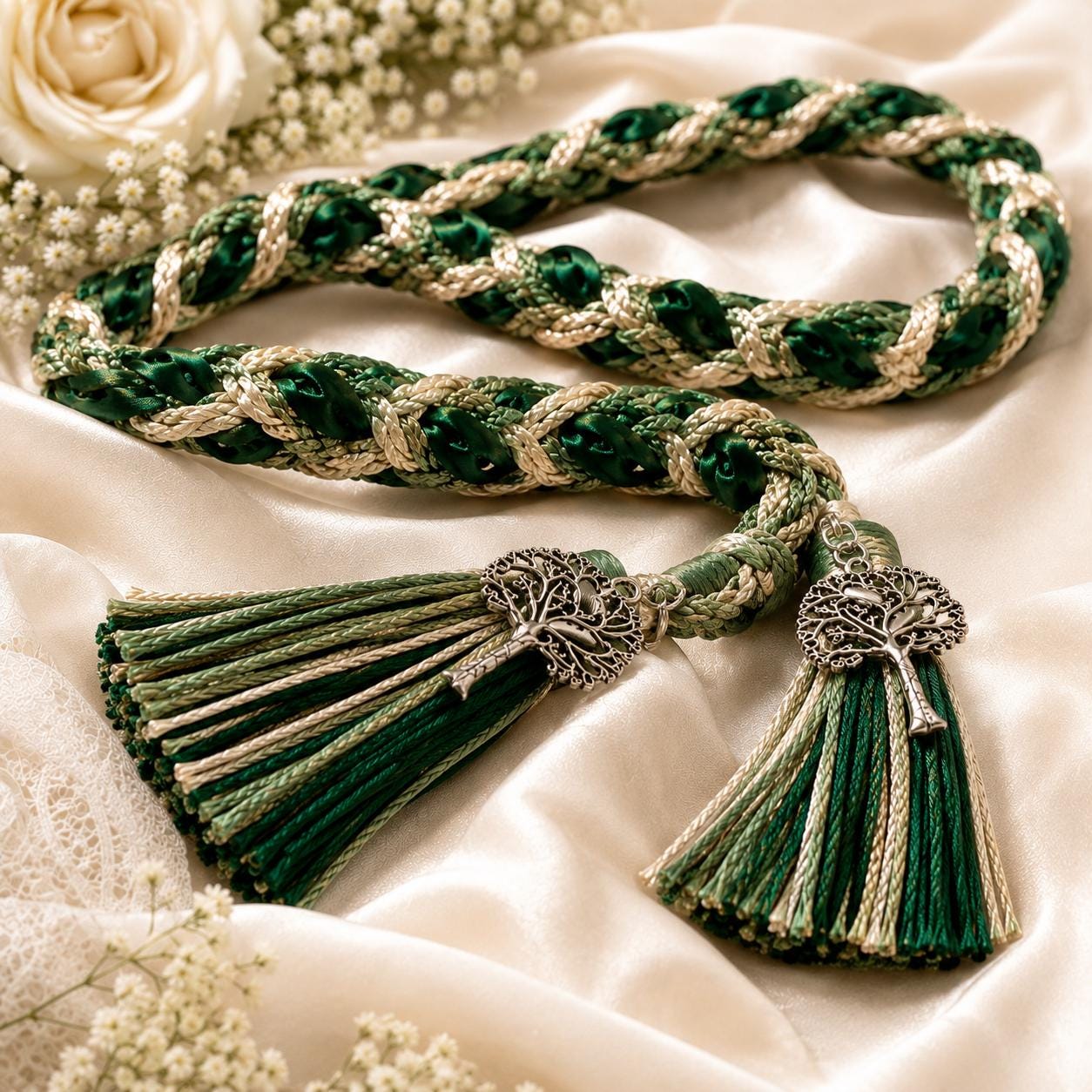 Personalized Woven Handfasting Cord, Celtic Wedding Unity Rope, Tie The Knot Ceremony Keepsake