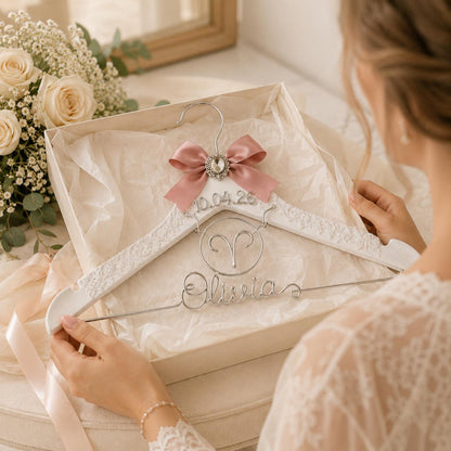 Personalized Zodiac Wedding Hanger – additional product view