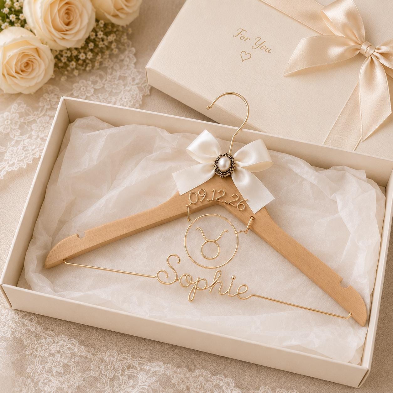 Personalized Zodiac Wedding Hanger - BOYOGO personalized gift