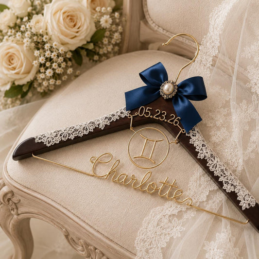 Personalized Zodiac Wedding Hanger - BOYOGO personalized gift main image