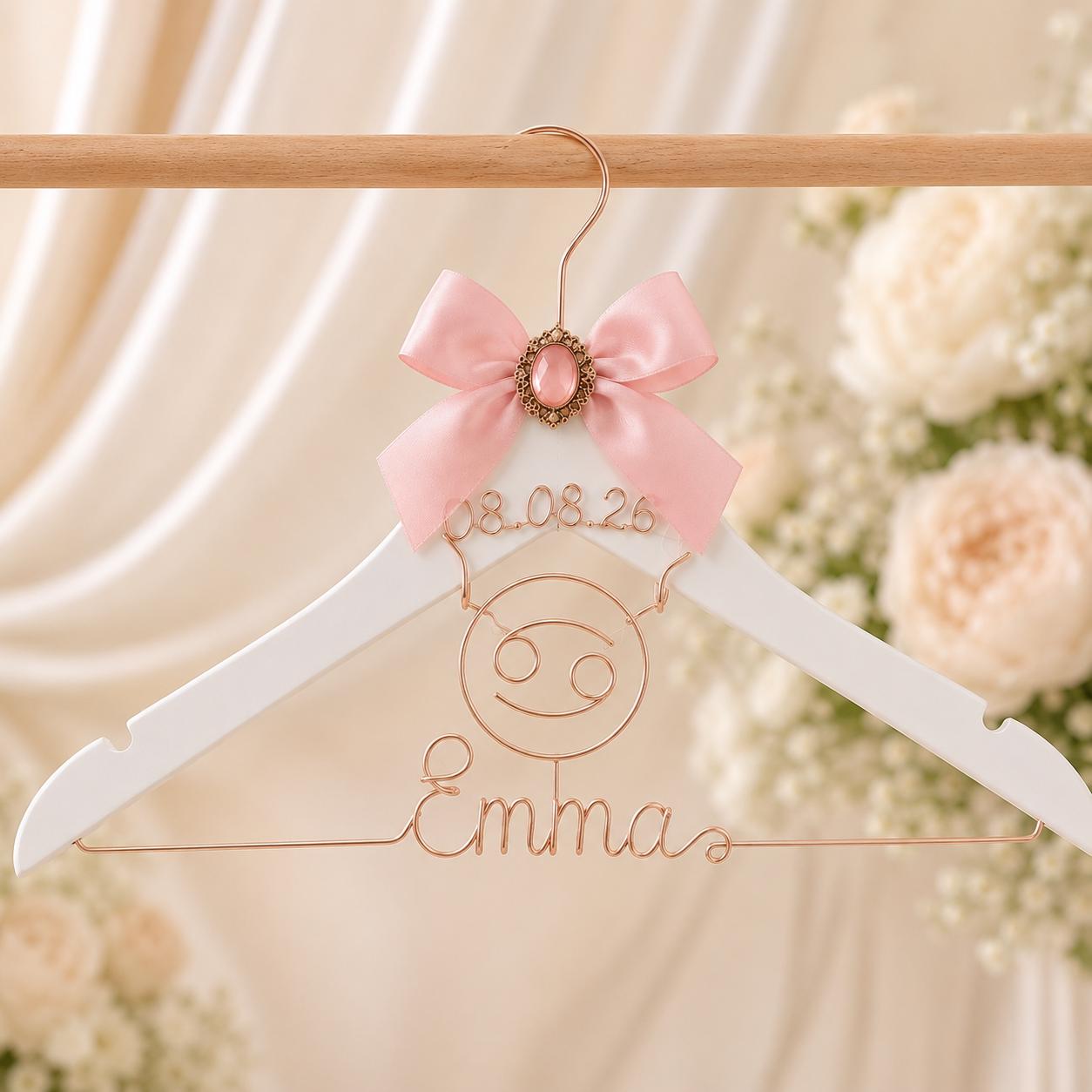 Personalized Zodiac Wedding Hanger - BOYOGO personalized gift