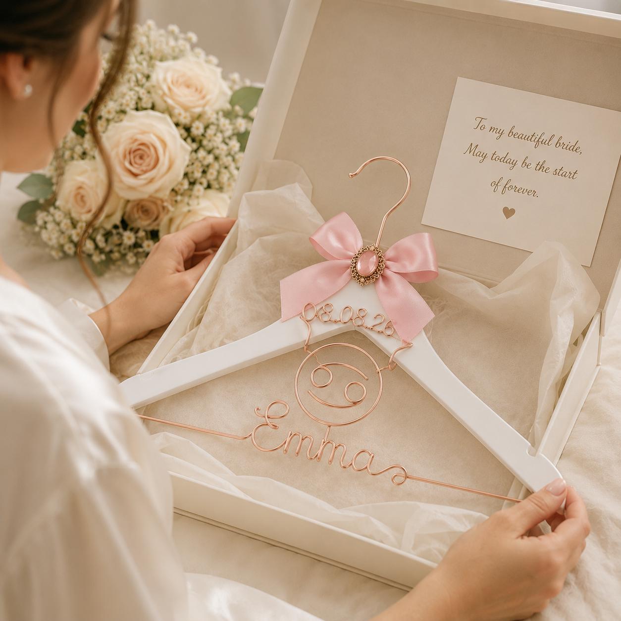 Personalized Zodiac Wedding Hanger - BOYOGO personalized gift