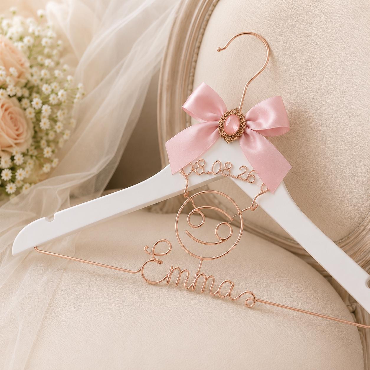 Personalized Zodiac Wedding Hanger - BOYOGO personalized gift