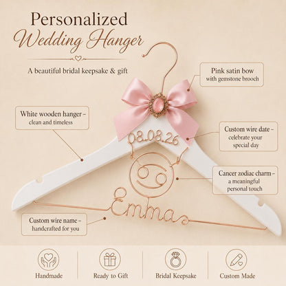 Personalized Zodiac Wedding Hanger – additional product detail 9