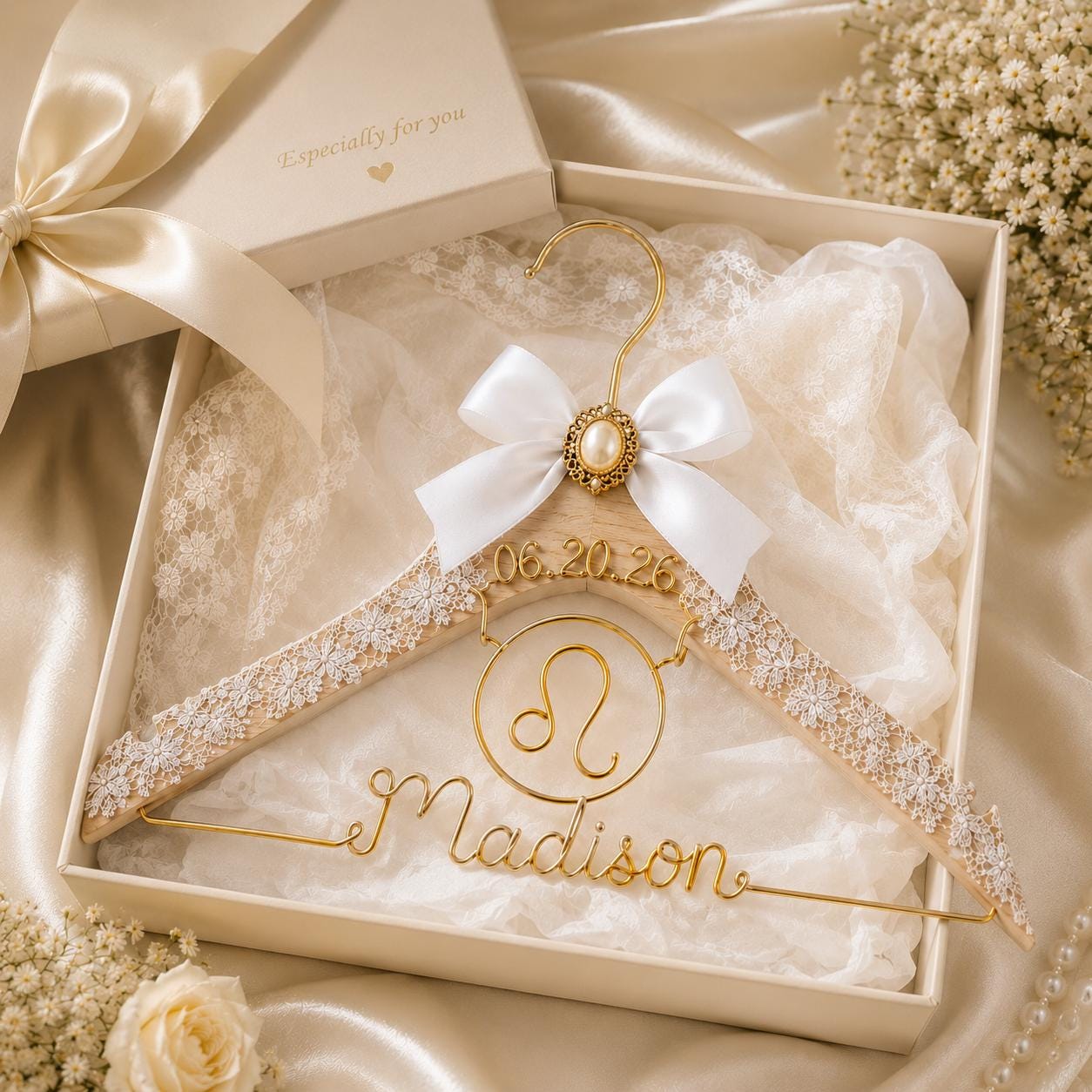 Personalized Zodiac Wedding Hanger - BOYOGO personalized gift