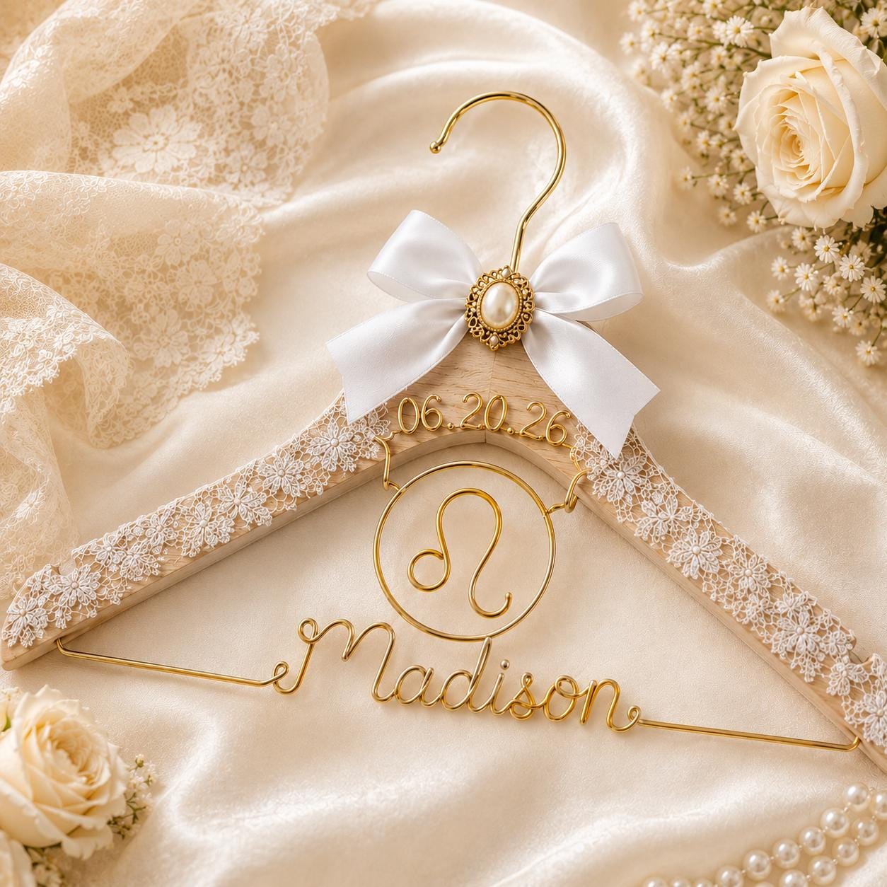 Personalized Zodiac Wedding Hanger - BOYOGO personalized gift